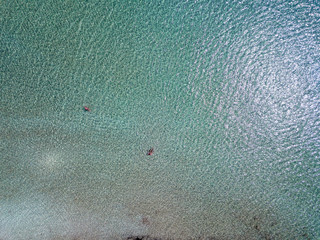 Fototapeta premium Paros island Aegean sea in Greece from a drone