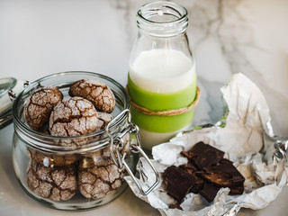 Fresh, fragrant homemade pastries. Close-up, side view. Tasty and healthy eating concept