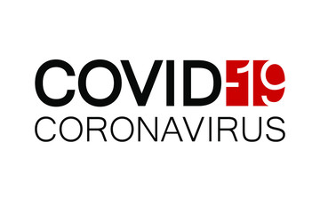 COVID-19 coronavirus inscription vector design on transparent background. Variation No. 1