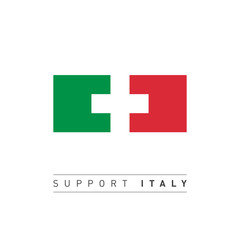 Support Italy. Concept of support and solidarity with people of Italy.