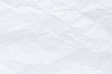 white crumpled paper texture background.	