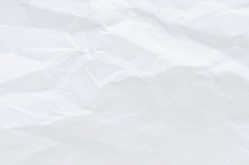 white crumpled paper texture background.	