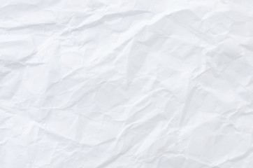 white crumpled paper texture background.	