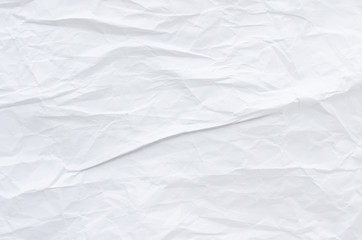 white crumpled paper texture background.	