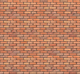 Brick wall texture. Seamless pattern of red bricks.