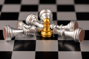 Chess. strategy ideas Planning and Decision concept business