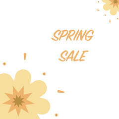 Floral postcard in flat style.