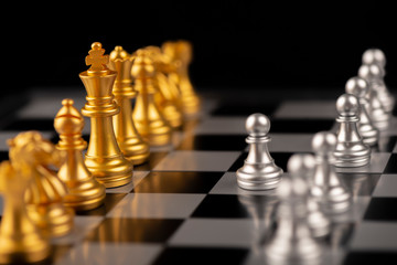 Chess. strategy ideas Planning and Decision concept business