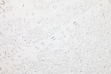 Rain droplets on glass background, Water drops on glass.