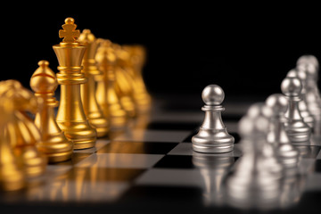 Chess. strategy ideas Planning and Decision concept business