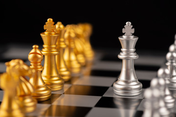 Chess. strategy ideas Planning and Decision concept business