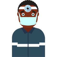 man in white medical face mask. Concept of coronavirus quarantine. Doctors in protective masks. Lifeguards. Coronavirus in China. Novel coronavirus (2019-nCoV) Vector illustration