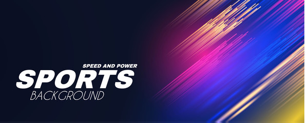 Abstract sport background with motion elements. Light dynamic effect. © feaspb