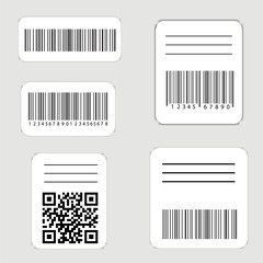 Realistic barcode icon