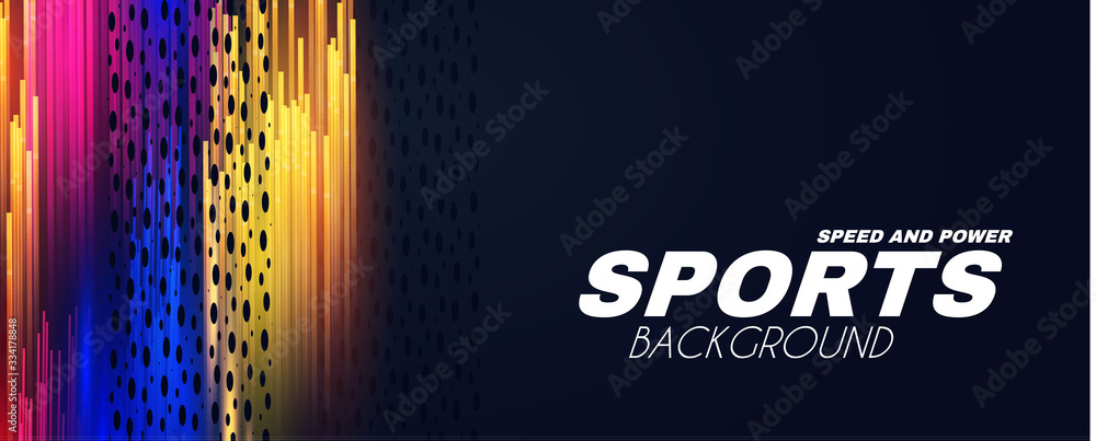 Wall mural abstract sport background with motion elements. light dynamic effect.