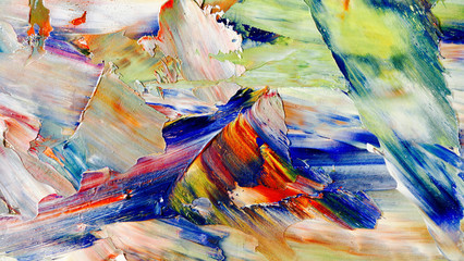 Colorful abstract background wallpaper. Modern motif visual art.  Mixtures of oil paint. Trendy...