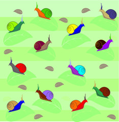 Snail vector pattern. Snail vector background 