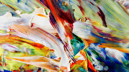 Colorful abstract background wallpaper. Modern motif visual art.  Mixtures of oil paint. Trendy...