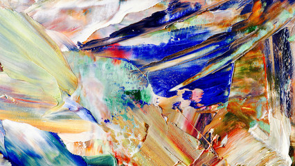 Colorful abstract background wallpaper. Modern motif visual art.  Mixtures of oil paint. Trendy...