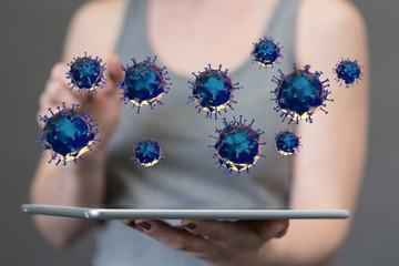 Virus abstract background. protection Genetics Bacteriological Microorganism..