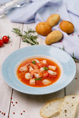 seafood soup with shrimps