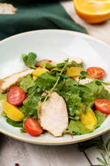 salad with turkey and orange