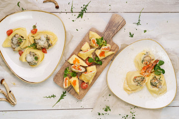 pancakes with different filling