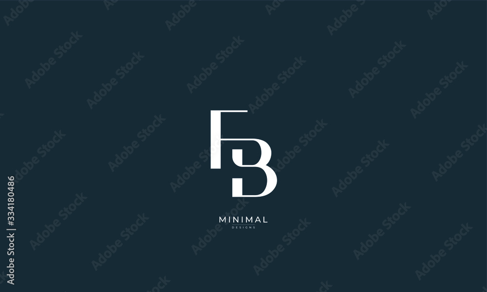 Wall mural alphabet letter icon logo fb