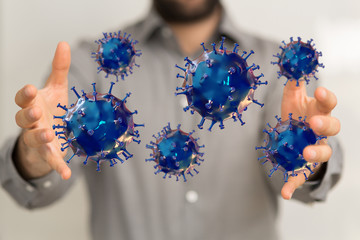 Corona Virus Healthcare Concept. Coronavirus protection Pandemic Sars Fever.