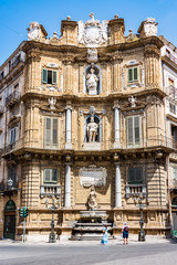Naklejka premium Quattro Canti in Palermo, Sicily