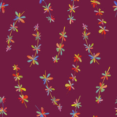Flowers seamless pattern. Hand drawing with a pencil. Botanical illustration. Background for headline, image for blog, decoration. Design for wallpaper, textile, fabrics.