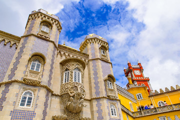 Fototapeta premium Pena Palace, a Romanticist castle in Sintra, Portugal