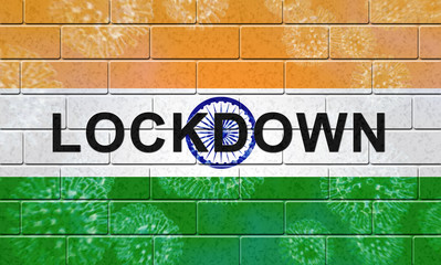 Obraz premium India lockdown to stop covid19 epidemic and outbreak - 3d Illustration