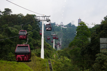 The Ropeway in the Genting Highlands Malaysia