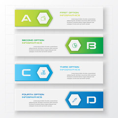 Business infographics template 4 steps rectangle,Vector illustration.