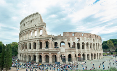 View of the Colosseum in Rome