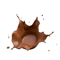 Chocolate Milk splash 3d realistic