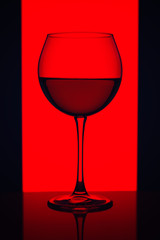 Wine glass with red wine