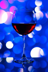 Wine glass with red wine