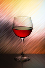 Wine glass with red wine