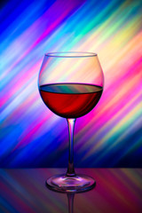 Wine glass with red wine