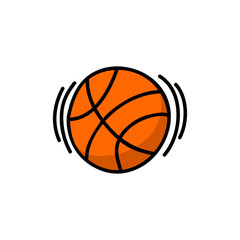 basketball doodle icon, vector illustration