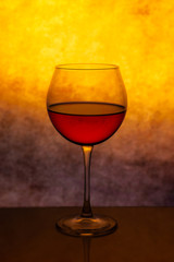 Wine glass with red wine