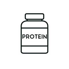 protein flat icon, vector illustration
