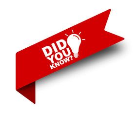 red vector illustration banner did you know