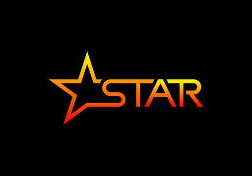 Logo star concept with letter S.