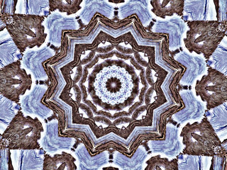 beautiful abstraction unusual spherical pattern in blue tones