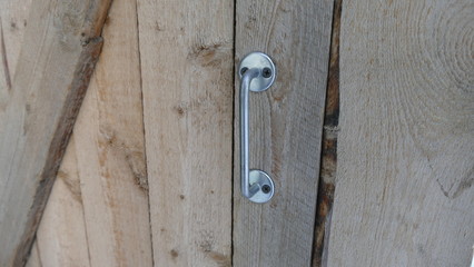 old wooden door handle