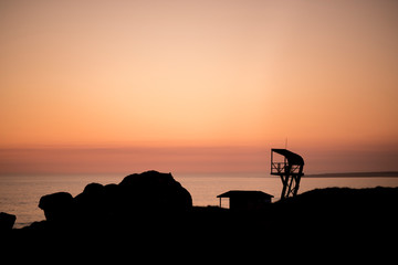 sunset on a beach