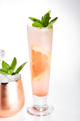 Breakfast fizz cocktail close up